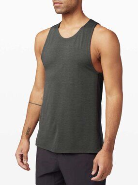 Lululemon Men's Always Agile Graphite Grey Tank Top M-L?